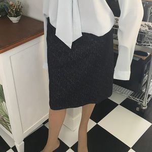 Loft navy stretchy skirt